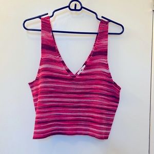 Stripe V-Neck Tank Top